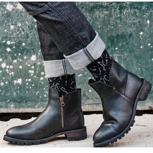 Juno Jones Women’s Steel Toe Meti Work Safety Leather Boots Raven Black Sz 10.5